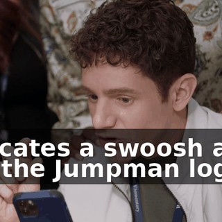 indicates a swoosh and not the Jumpman logo --