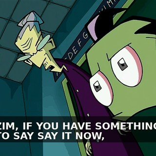ZIM, IF YOU HAVE SOMETHING TO SAY SAY IT NOW,