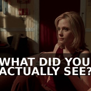 WHAT DID YOU ACTUALLY SEE?