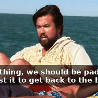 If anything, we should be paddling against it to get back to the beach.