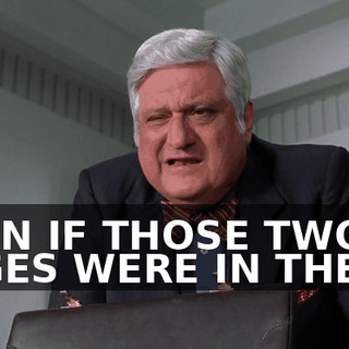 EVEN IF THOSE TWO PAGES WERE IN THERE,