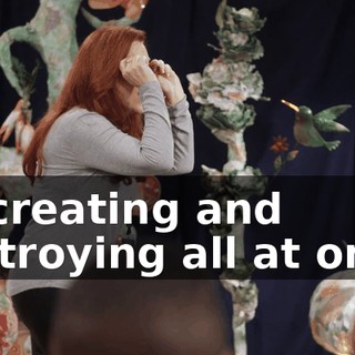 by creating and destroying all at once,
