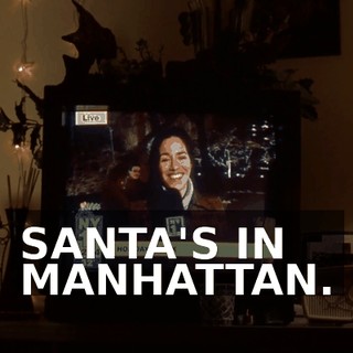 SANTA'S IN MANHATTAN.