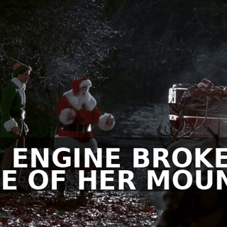 THE ENGINE BROKE FREE OF HER MOUNTS.