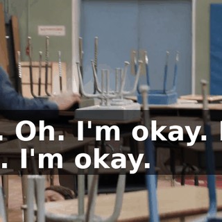 Oh. Oh. I'm okay. No. Ow. I'm okay.