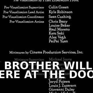 ♪ MY BROTHER WILL BE THERE AT THE DOOR ♪
