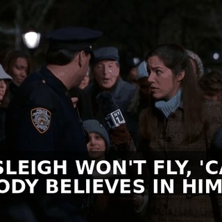 HIS SLEIGH WON'T FLY, 'CAUSE NOBODY BELIEVES IN HIM!