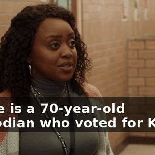There is a 70-year-old custodian who voted for Kanye