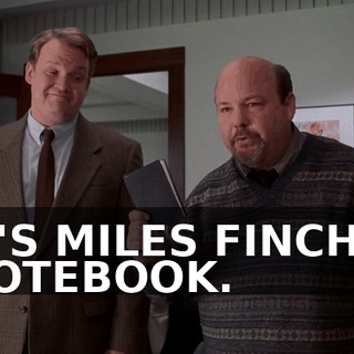 IT'S MILES FINCH'S NOTEBOOK.