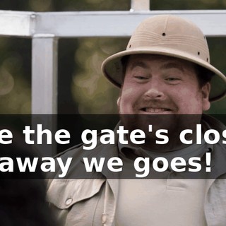 once the gate's closed, it's away we goes!