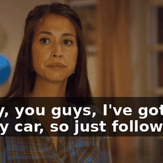 Okay, you guys, I've got Lev in my car, so just follow us.
