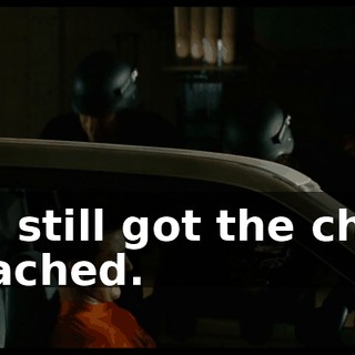You still got the chain attached.