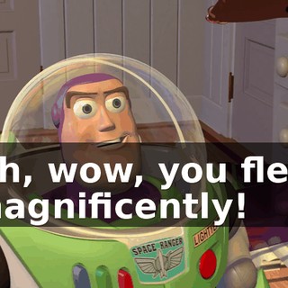 Oh, wow, you flew magnificently!