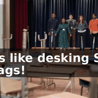 It's like desking Six Flags!