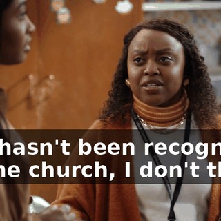 She hasn't been recognized by the church, I don't think.