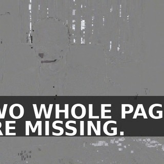 TWO WHOLE PAGES ARE MISSING.