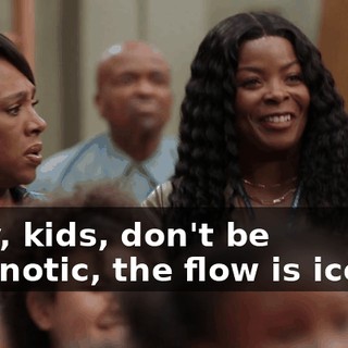 ♪ Hey, kids, don't be hypnotic, the flow is iconic ♪