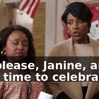 so please, Janine, allow him time to celebrate.