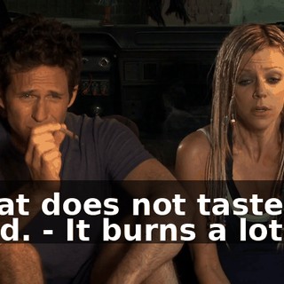 - That does not taste like weed. - It burns a lot.