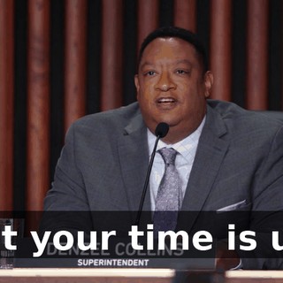 but your time is up.