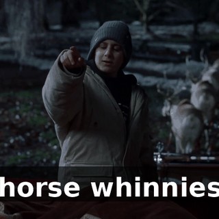 ( horse whinnies )