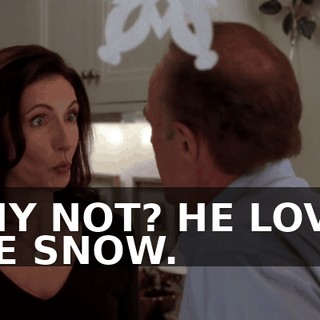 WHY NOT? HE LOVES THE SNOW.