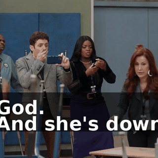 -God. -And she's down.