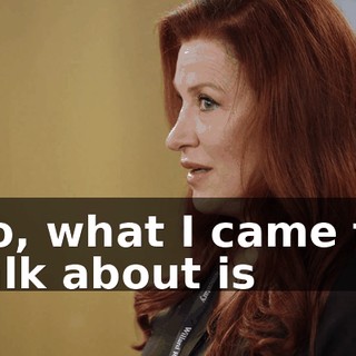 So, what I came to talk about is
