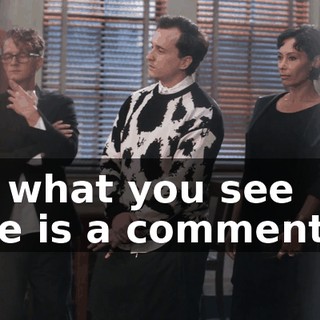 So, what you see here is a commentary