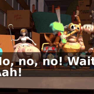 No, no, no! Wait! Aah!