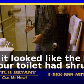 and it looked like the hole in your toilet had shrunk.