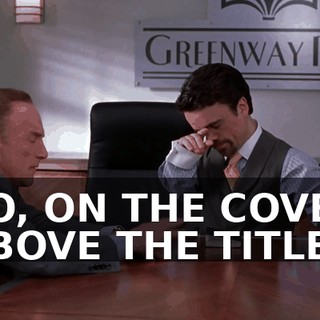 SO, ON THE COVER ABOVE THE TITLE--