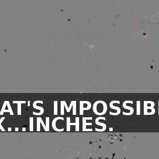 THAT'S IMPOSSIBLE. SIX...INCHES.