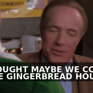 I THOUGHT MAYBE WE COULD MAKE GINGERBREAD HOUSES,