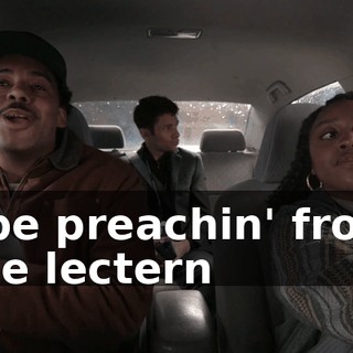 ♪ I be preachin' from the lectern ♪