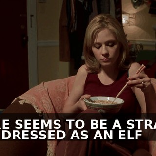THERE SEEMS TO BE A STRANGE MAN DRESSED AS AN ELF