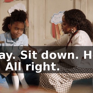 Okay. Sit down. Hold on. All right.