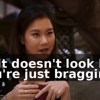 so it doesn't look like you're just bragging.