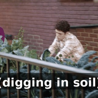 (digging in soil)