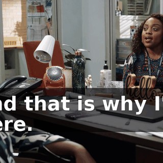 and that is why I'm here.