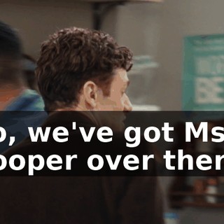 So, we've got Ms. Cooper over there.