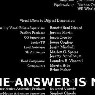 ♪ THE ANSWER IS NO ♪