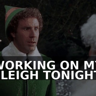 WORKING ON MY SLEIGH TONIGHT.