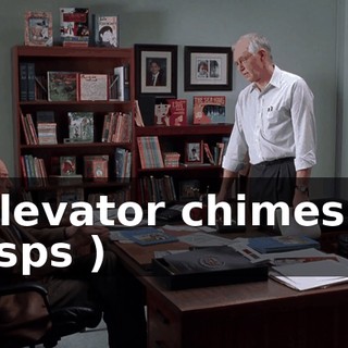 ( elevator chimes ) ( gasps )